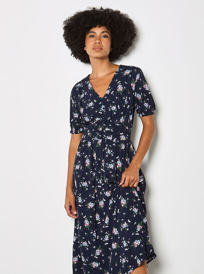Floral Print Midi Dress