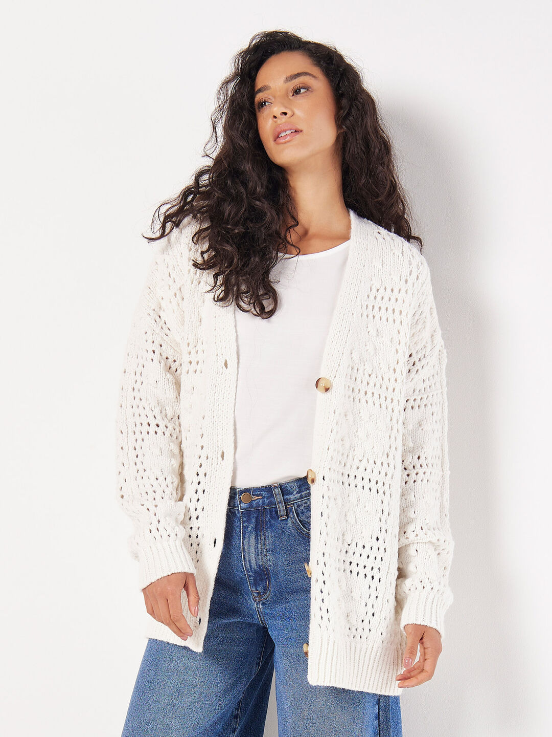 Image of Chunky Patchwork Oversized Cardigan