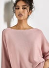 Stretch Knit Batwing Top, Pink, large