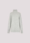 Oversized Boucle Jumper, Light Grey / Silver, large