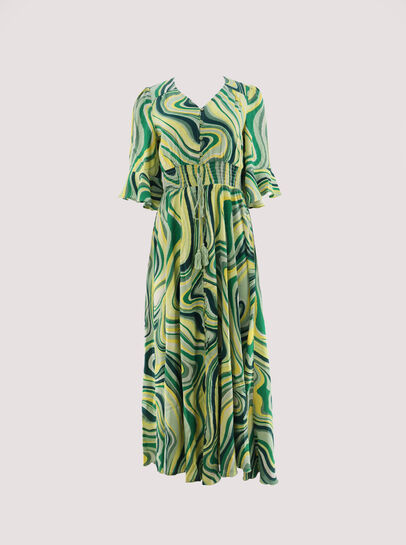 Retro Swirl Maxi Dress