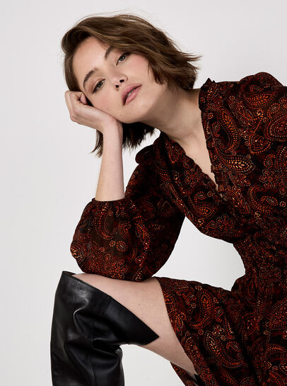 Batik Paisley Mini Dress