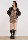 Mandala Hooded Tunic Jumper, Rust, large