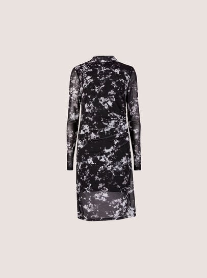 Abstract Mesh Mini Dress