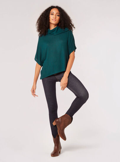 Asymmetric Neck Soft Touch Top