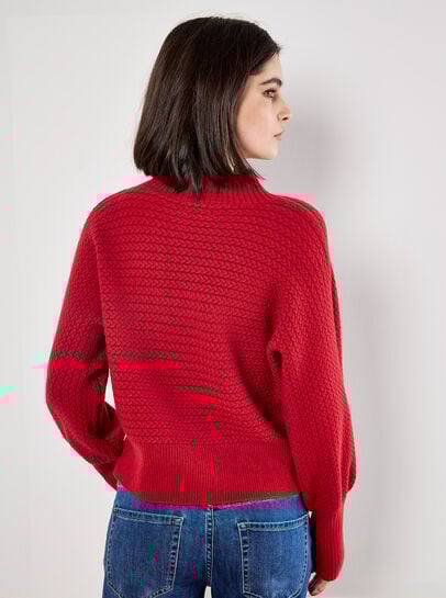 Twisted Cable Knit Batwing Jumper