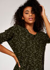 Fuzzy Puzzle Oversized Top, Khaki, large