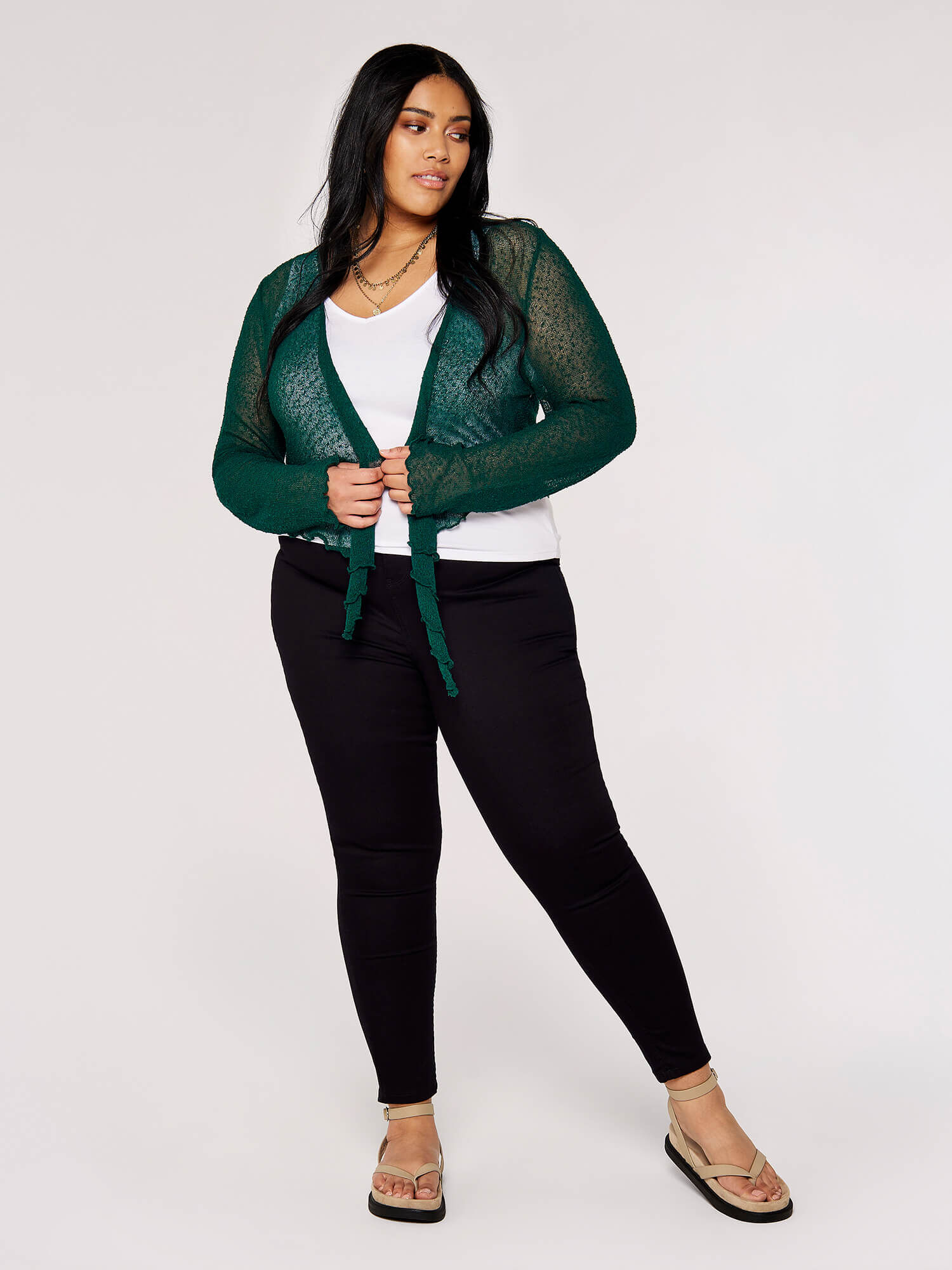 Green shrug plus size outlet
