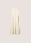 Pinstripe Pleat Palazzo Trousers, Stone, large