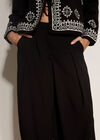 Wide-Leg Balloon Trousers, Black, large