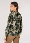 Animal Patchwork Print Blouse, Khaki, large