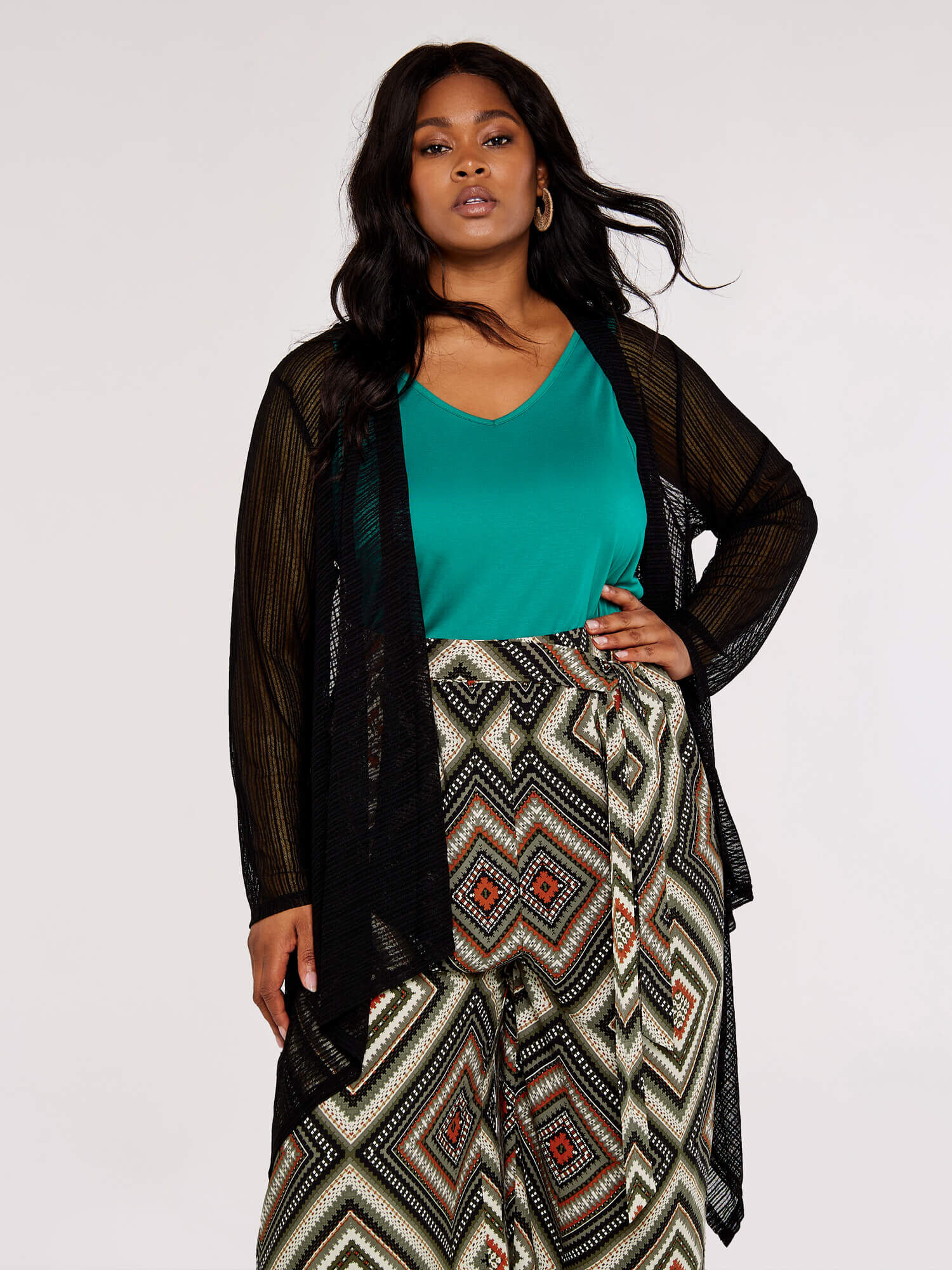 Mesh cardigan hotsell black