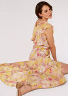 Floral Ruffle Wrap Dress, Pink, large