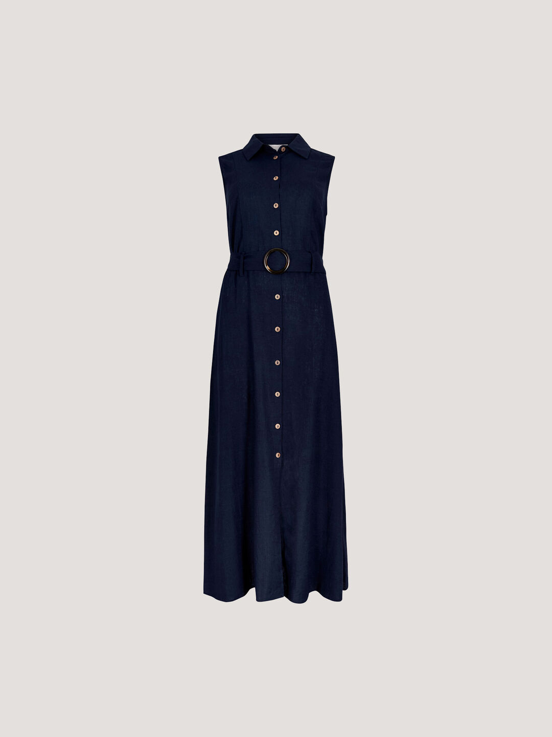 knee length dresses for ladies Navy Sassy Linen Dress – Sassy Squid main image 1