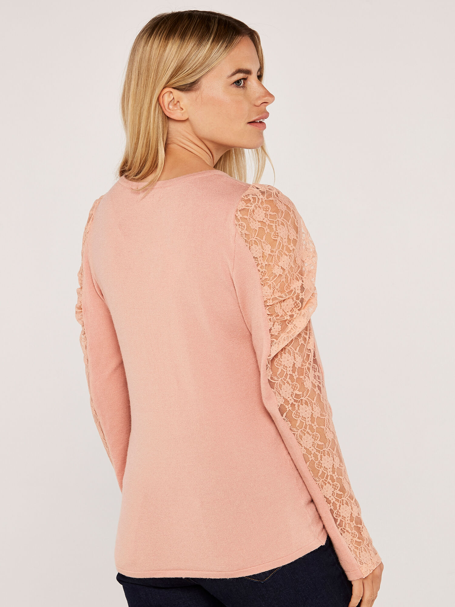 Pink hotsell lace jumper