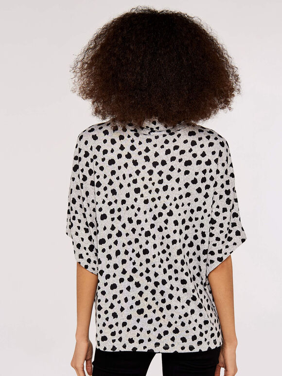 Dot Batwing Top, Grey, large