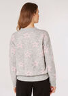 Star Crew Neck Jumper, Grey, large