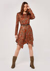 Longsleeve Hankyhem Dress, Orange, large