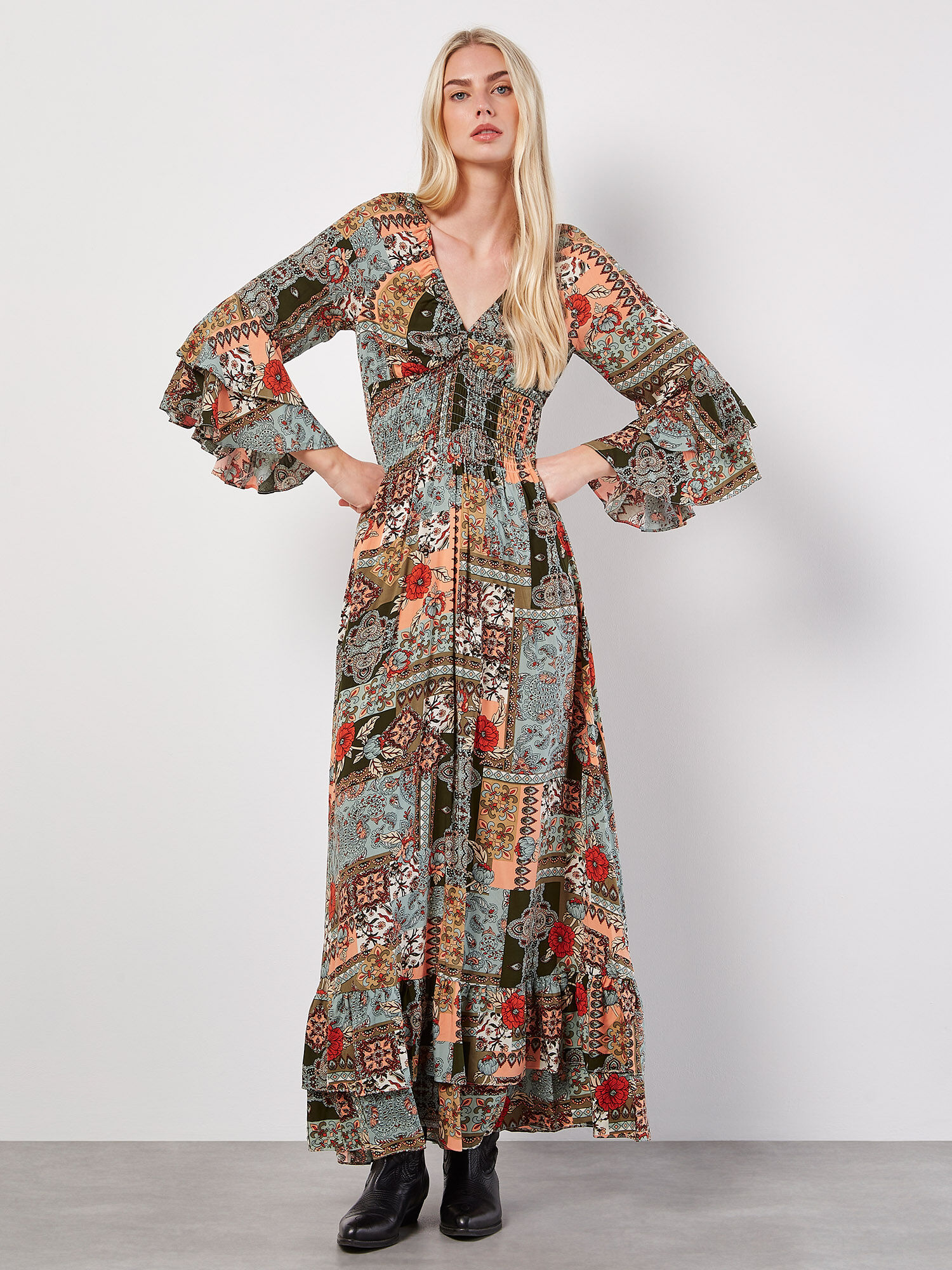 Scarf print maxi hotsell