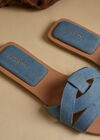 Denim Summer Sandals, Blue, large