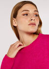 High Low Oversize Jumper, Fuchsia, large