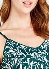 Tropical Bird Print Cami Top, Green, large
