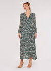 Floral Wrap Maxi Dress, Green, large