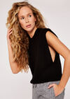 Knitted Vest, Black, large
