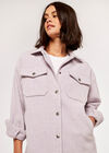 Check Wool Shacket, Lilac, large