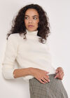 Fluffy Reversible Jumper, Cream, large