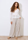 Embroidered Daisies Lace Hem Top, White, large