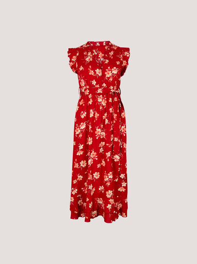 Painterly Floral Midi Dress