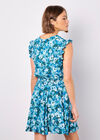Floral Chiffon Mini Dress, Blue, large