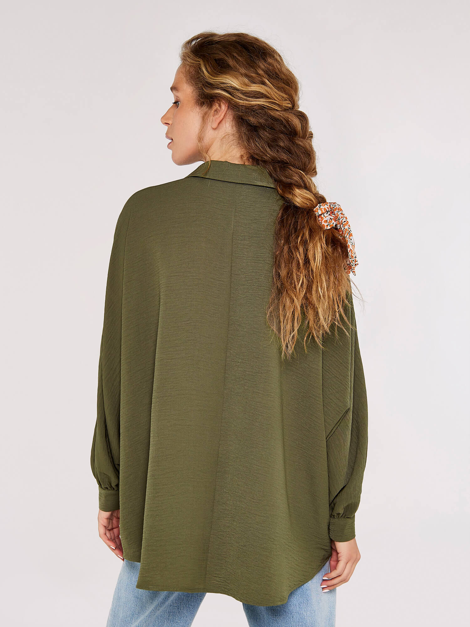 Oversized Batwing Shirt Apricot Clothing