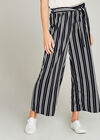 Navy Wide Leg Striped Culottes, Navy, large