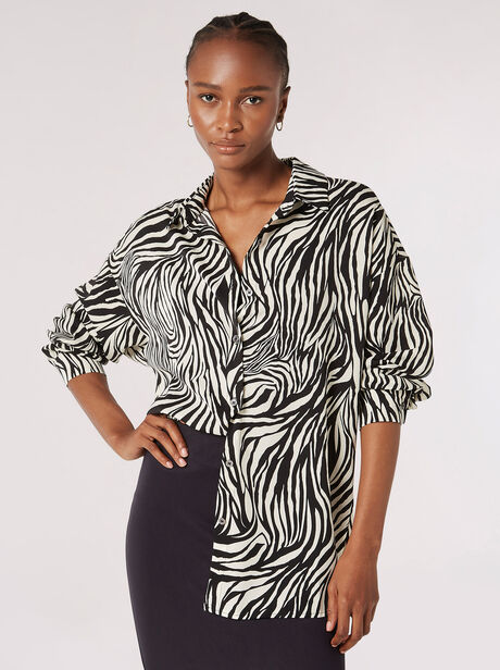 Zebra Swirl Oversized Shirt