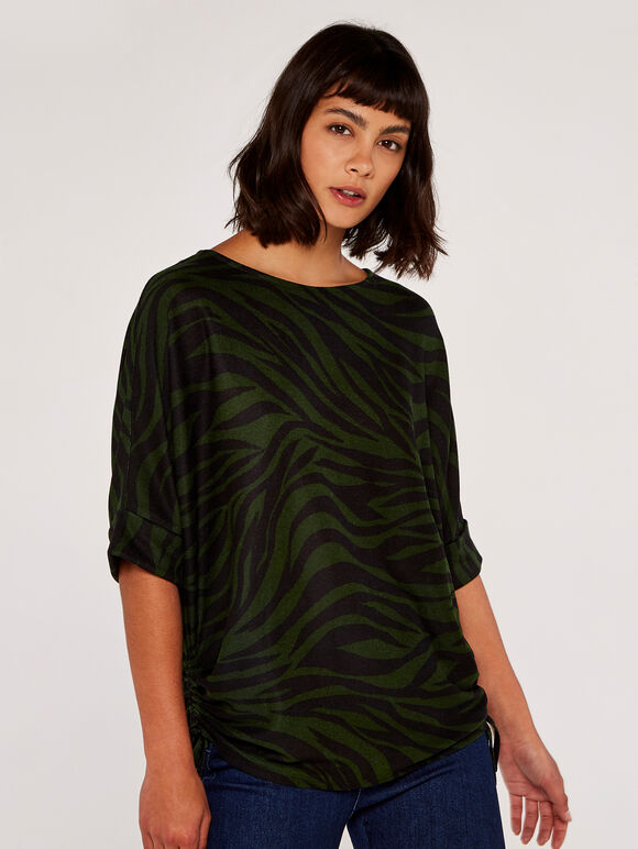 Zebra Top, Khaki, large