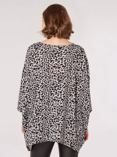 Leopard Oversized Waterfall Top