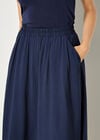 A-Line Midaxi Skirt, Navy, large