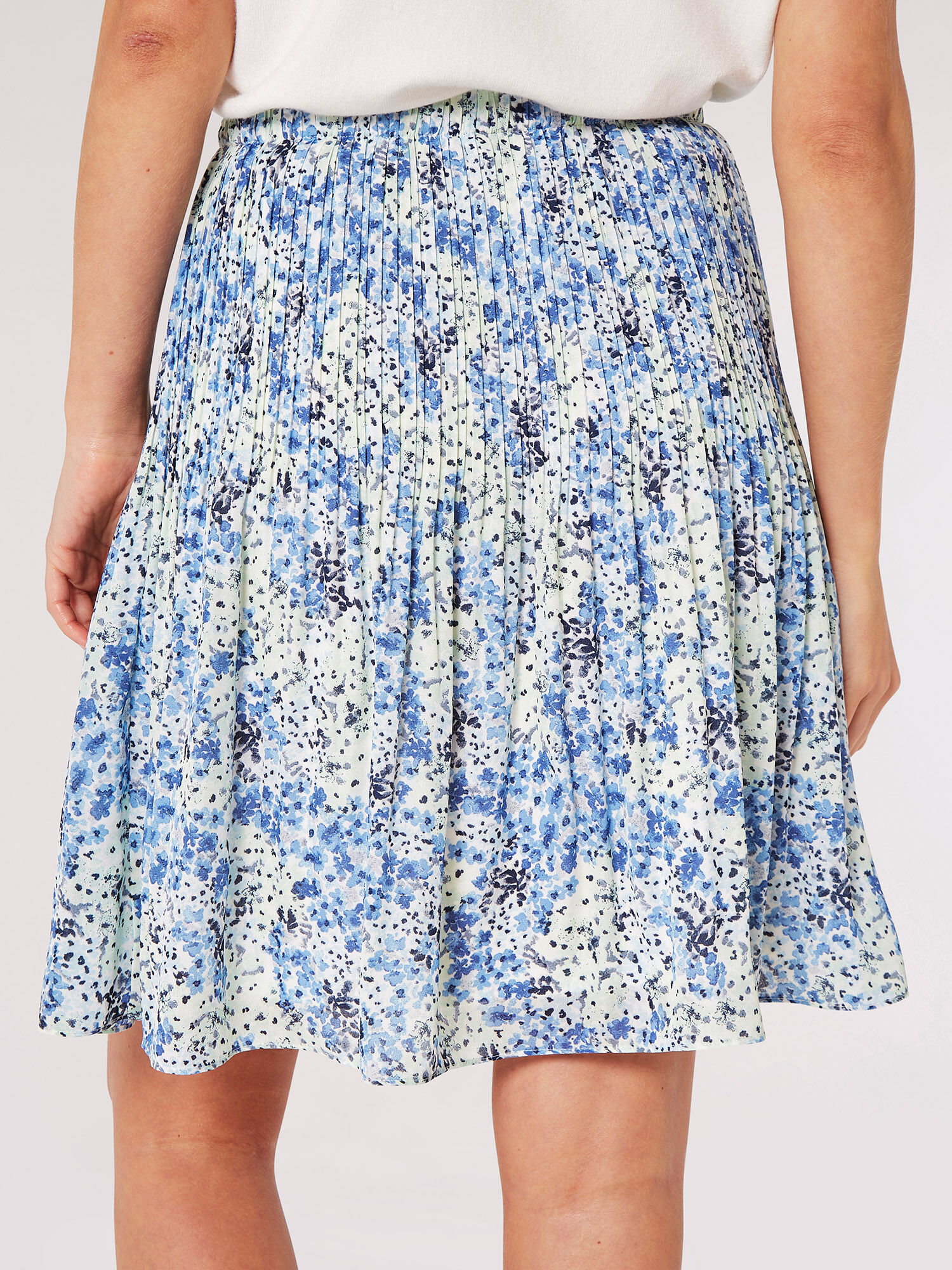 Floral pleated mini skirt cheap