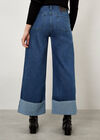 Ikeda Wide Leg Cropped Jeans, Blue, large