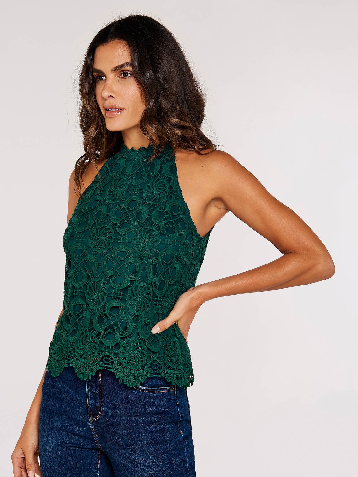Lace halter top clearance