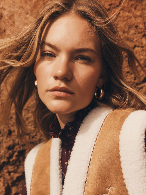 Gold Tone Chunky Hoop Earrings, Gold, large