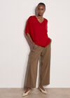 Soft Touch Oversized Batwing Top, Red, large