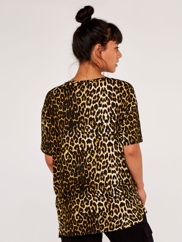 Cheetah Lips T-Shirt, Brown, large