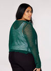 Curve Lightweight Sheer Knitted Shrug, Green, large