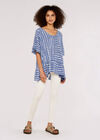 Painterly Stripe Panel Top, Blue, large