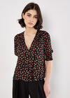 Ditsy Floral Blouse, Orange, large