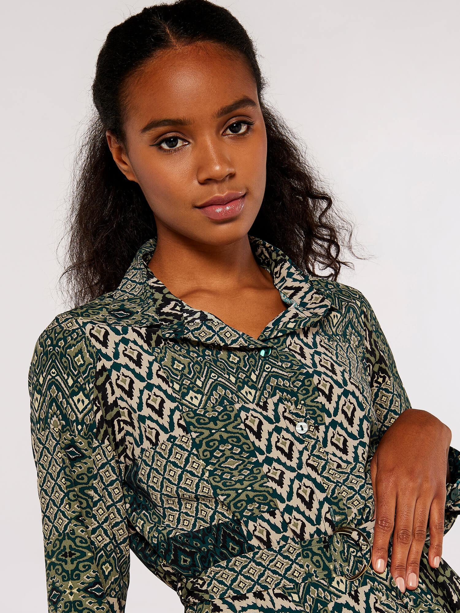 Patchwork Hanky Mini Dress Apricot Clothing