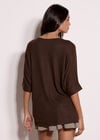 Soft Touch Batwing Top, Brown, large